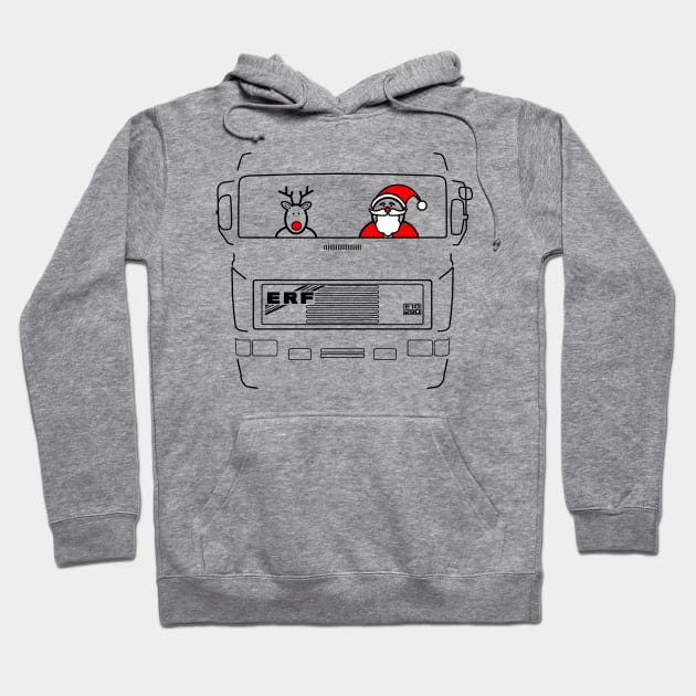 ERF E Series classic British lorry Christmas special edition Hoodie by soitwouldseem